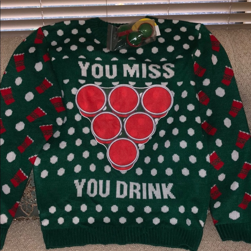 Christmas Beer Pong Sweater